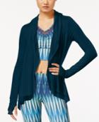 Karen Kane Life Illusion-hem Knit Active Cardigan