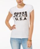Guess Sequined Logo Graphic T-shirt