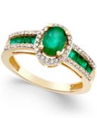 Emerald (1-3/4 Ct. T.w.) And Diamond (1/4 Ct. T.w.) Ring In 14k Gold (also In Emerald & Sapphire)