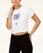 Justin Bieber Purpose Tour Juniors' Staff Cotton Crop Top