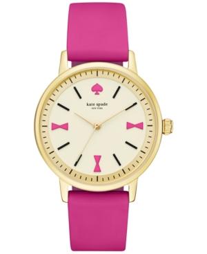 Kate Spade New York Women's Crosby Dark Pink Silicone Strap Watch 34mm 1yru0870