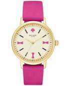 Kate Spade New York Women's Crosby Dark Pink Silicone Strap Watch 34mm 1yru0870