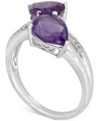 Amethyst (3 Ct. T.w.) & Diamond Accent Ring In 14k White Gold