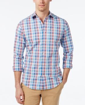 Tommy Hilfiger Men's Crawford Dobby Plaid Long-sleeve Shirt