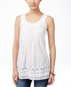Style & Co. Floral Pleated Top, Only At Macy's