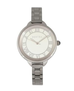 Bertha Quartz Madison Collection Silver Stainless Steel Watch 36mm