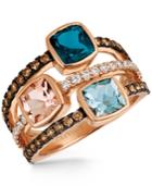 Le Vian Chocolatier Multi-gemstone (2-1/4 Ct. T.w.) And Diamond (5/8 Ct. T.w.) Ring In 14k Rose Gold