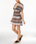 Miken Chevron-print Chiffon Cover-up Women's Swimsuit