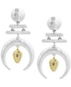 Lucky Brand Two-tone Tusk Drop Earrings