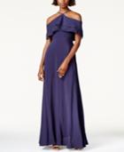 Mare Mare Ruby Cold-shoulder Gown