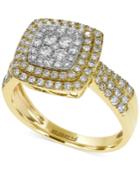 Effy Diamond Square Ring In 14k White, Yellow Or Rose Gold (3/4 Ct. T.w.)