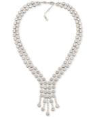 Carolee Silver-tone Multi-crystal Collar Necklace