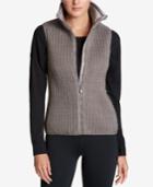 Dkny Sport Quilted Zipper-front Active Vest