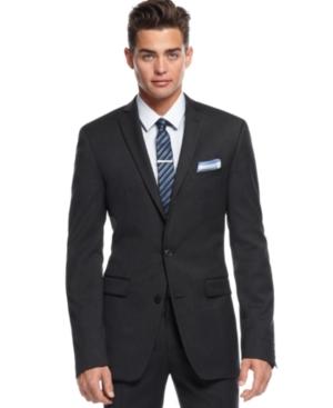 Bar Iii Charcoal Solid Extra Slim-fit Jacket