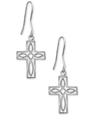 Giani Bernini Celtic Cross Drop Earrings In Sterling Silver, Only At Macy's