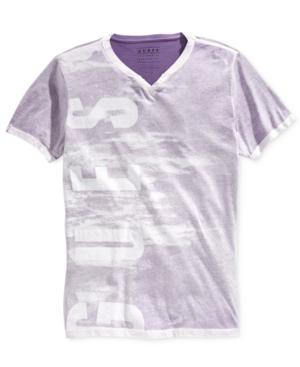 Guess Men's Basic Washed Logo Shirt