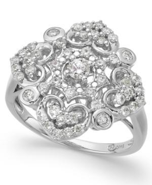 Wrapped In Love Diamond Vintage Ring In 14k White Gold (3/4 Ct. T.w.)