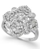 Wrapped In Love Diamond Vintage Ring In 14k White Gold (3/4 Ct. T.w.)