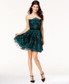 Say Yes To The Dress Juniors' Strapless Lace Dress, A Macy's Exclusive