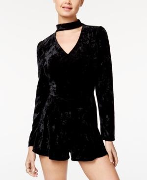 Be Bop Juniors' Crushed Velvet Choker Romper