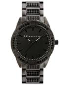 Sean John Men's Stone Accent Black-tone Bracelet Watch 54x48mm 10021787
