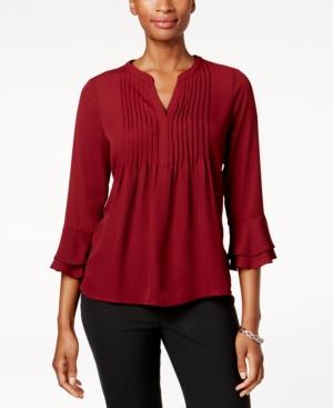 Charter Club Petite Pintucked Top, Created For Macy's