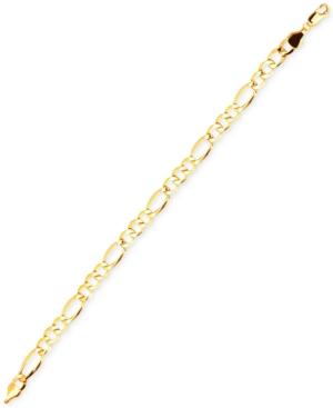 Men's Figaro Chain Bracelet In Italian 10k Gold