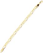 Men's Figaro Chain Bracelet In Italian 10k Gold
