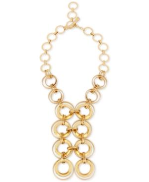 Robert Lee Morris Soho Gold-tone Multi-circle Statement Necklace