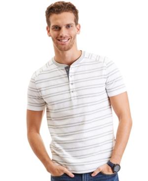 Nautica Slim-fit Striped Contrast Trim Henley