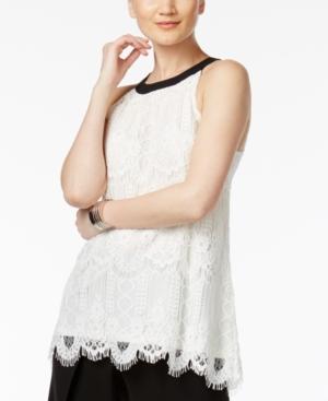 Alfani Prima Bow-back Lace Top