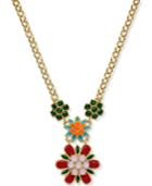 Kate Spade New York Gold-plated Multicolored Flower Pendant Necklace