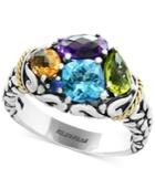 Effymosaic Multi-gemstone Ring (5-1/3 Ct. T.w.) In Sterling Silver And 18k Gold