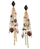 Inc International Concepts Gold-tone Multi-bead Fringe Earrings, Only At Macy's