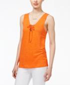 Sanctuary Serene Lace-up Tank Top