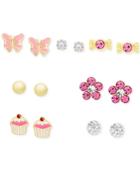 Children's 7-pc. Set Day-of-the-week Stud Earrings In 18k Gold-plated Sterling Silver