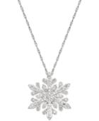 Diamond Snowflake Pendant Necklace (1/3 Ct. T.w.) In Sterling Silver