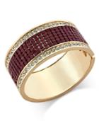 Thalia Sodi Gold-tone Metal Mesh And Crystal Hinge Bracelet, Only At Macy's