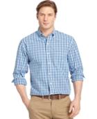 Izod Big And Tall Plaid Long-sleeve Shirt