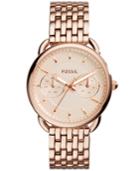 Fossil Women's Tailor Rose Gold-tone Stainless Steel Bracelet Watch 35mm Es3713