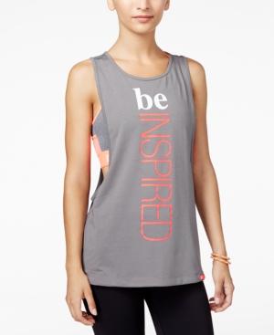 Energie Active Juniors' Madison Mesh Graphic Tank Top