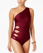 Carmen Marc Valvo Cutout Asymmetrical One-piece Swimsuit Women's Swimsuit