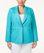 Tahari Asl Plus Size One-button Jacket
