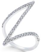 Inc International Concepts Silver-tone Pave Z Ring, Only At Macy's