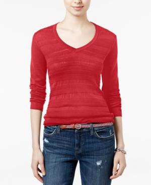 Tommy Hilfiger Ivy V-neck Sweater, Only At Macy's