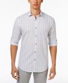 Alfani Men's Grid-pattern Cotton Shirt, Only At Macy's