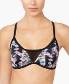 Hula Honey Just Another Brick Printed Molded Bikini Top Women's Swimsuit