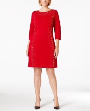 Calvin Klein Plus Size Studded Sweater Dress