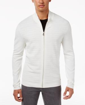 Alfani Men's Quilted-front Zip Cardigan, Created For Macy's