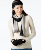 Calvin Klein Two-tone Scarf, Headband & Glove Set